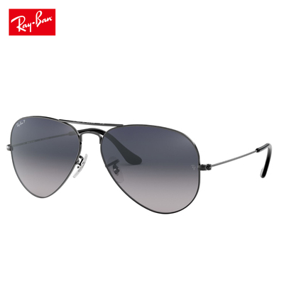 【自营】RayBan雷朋 偏光墨镜枪色 飞行员式 太阳眼镜 0RB3025