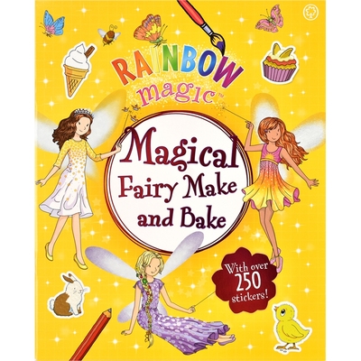 【自营】Rainbow Magic Magical Fairy Make and Bake with over 250 stickers 彩虹魔法精灵制作和烘焙 益智贴纸活动书 英文原版