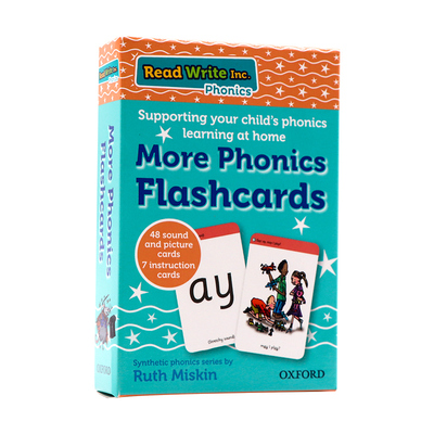 【自营】牛津自然拼读闪卡音节学习英文原版Read Write Inc. Phonics: Home More Phonics Flashcards3-6岁儿童英语早教启蒙字卡