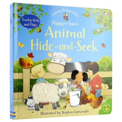 【自营】Usborne Farmyard Tales - Poppy And Sam's Animals Hide-And-Seek 幼儿触摸纸板书 农场动物找找乐 翻翻书 英文原版进口