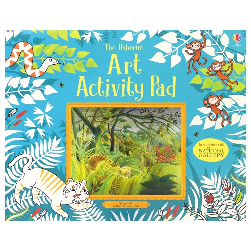 【自营】Art Activity Pad 尤斯伯恩 超大艺术画板 活动书 英文原版进口图书 绘画艺术启蒙解谜益智 名家经典美术作品赏析梵高莫奈