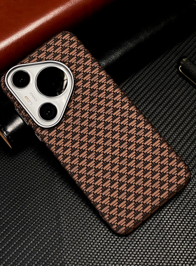 适用华为Prua70Pro手机壳新款超薄碳纤维硬壳金属镜框防摔prua80高级商务磁吸70pro+凯夫拉纹理80Ultra保护套