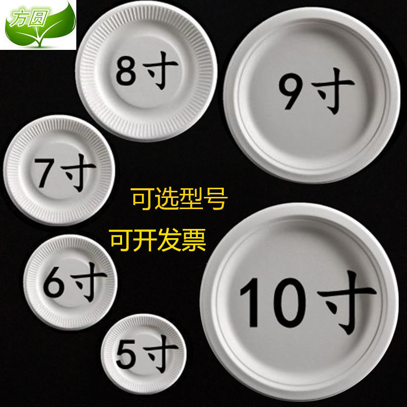 一次性纸盘子圆形8寸碟子白色蛋糕餐盘手工制作材料diy幼儿园画画