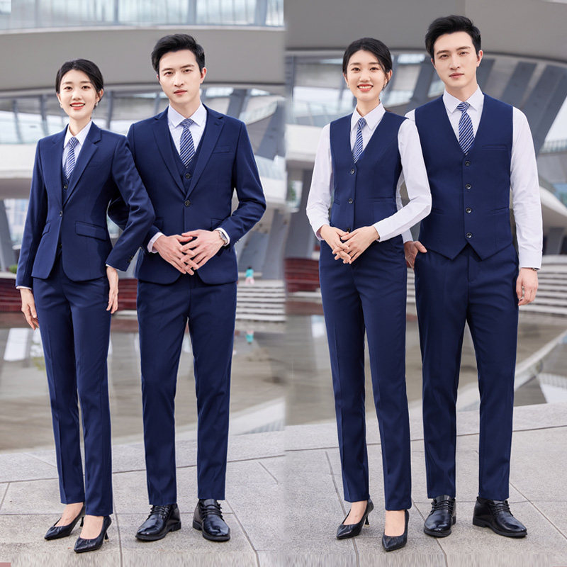 4件套西服套装男女新郎结婚礼服正装演出主持影楼摄影职业工作服