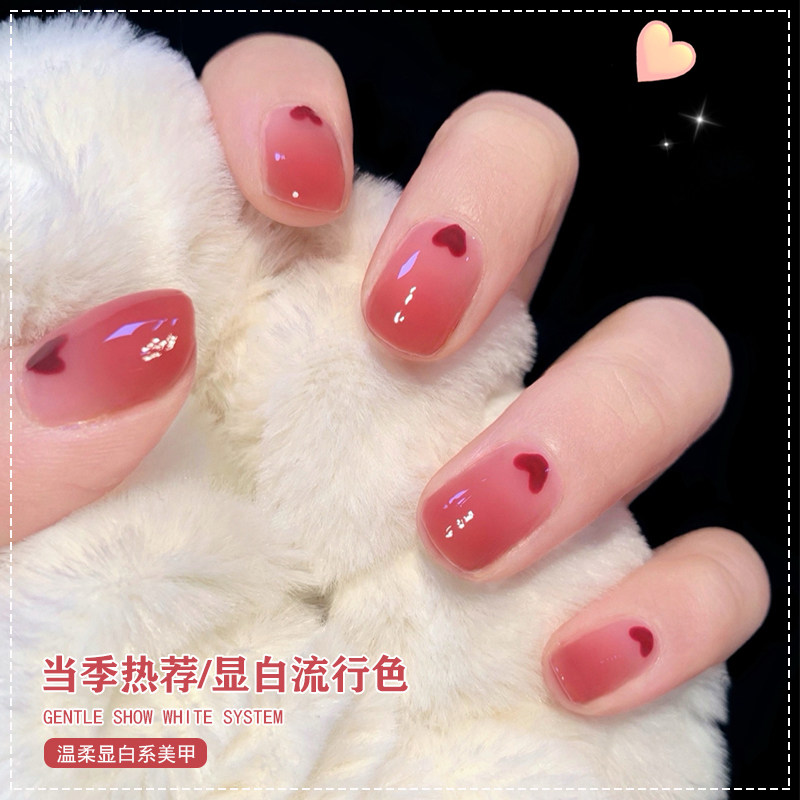 美甲甲油胶2023年新款网红流行色豆沙裸粉色指甲油光疗美甲店专用