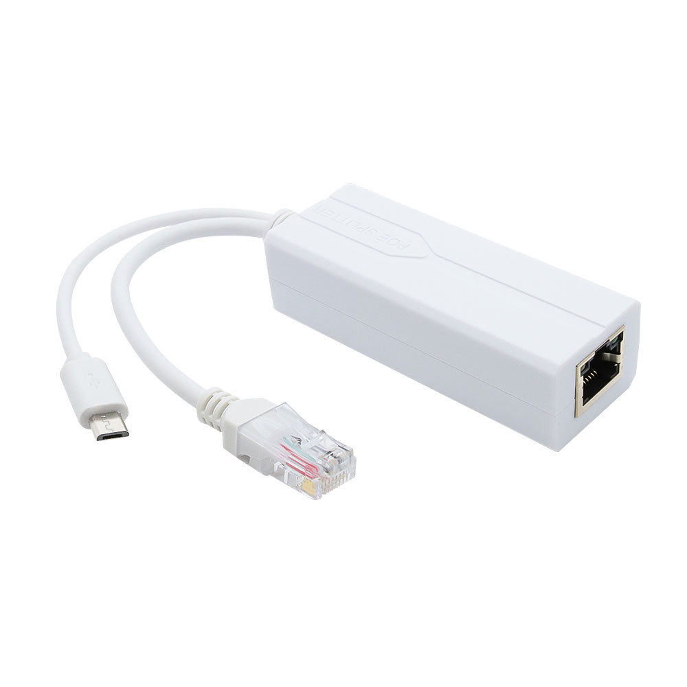 MicroUSB口POE分离器标准48V转5V电源供电监控网线转安卓头百兆