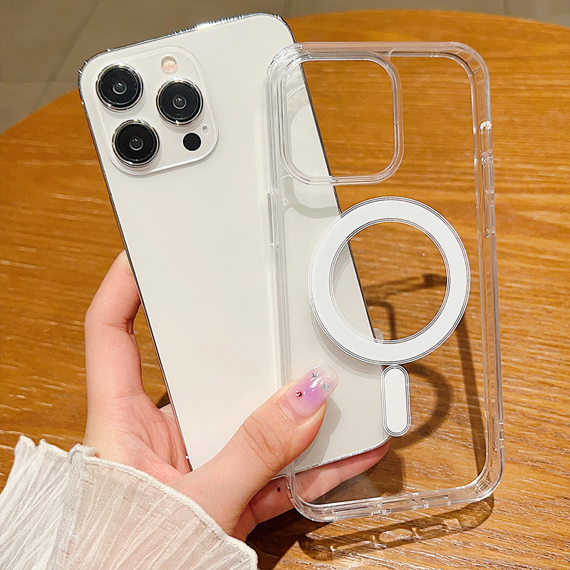 适用苹果16手机壳16e磁吸iphone 15保护套X/XR超薄14promax透明ip13mini亚克力12pro硬壳Magsafe无线iP11充电