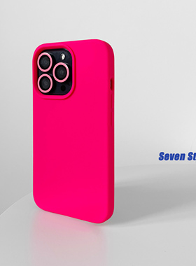高级荧光粉液态硅胶软糯iPhone15苹果14promax适用13手机壳12情侣