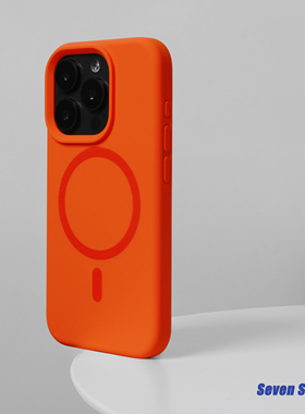 高级荧光橙超强磁吸MagSafe液态硅胶ins适用iphone17promax软糯16pro苹果15手机壳14镜头全包13简约防摔套