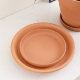 红陶托盘接水盘陶瓷陶土粗陶泥瓦圆形花盆托盘 花盆底座花盆垫子