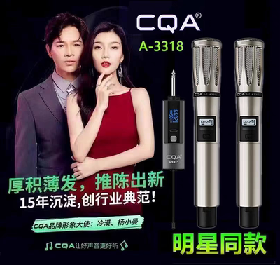 CQA3318无线话筒专业级户外唱歌K歌声卡直播专业U段麦克风一拖二