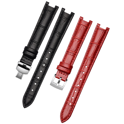 凹口真皮手表带 适用天王表女永生花系列LS5871\5870\LS51043配件
