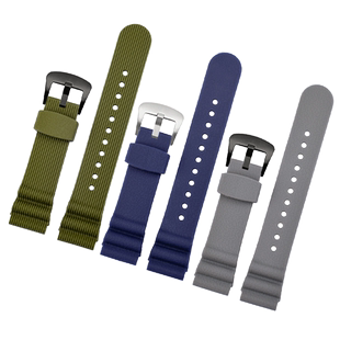 适配SEIKO精工5号鲍鱼罐头PROSPEX太阳能手表男橡胶表带配件22mm