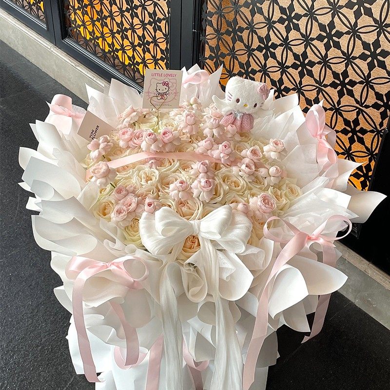 半成品包装手工花束diy高级自己包礼物鲜花99支52朵33生日包装纸