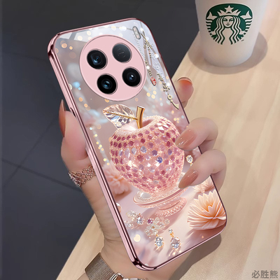 水晶苹果适用vivox300手机壳新款vivox200保护套x100s/x90s/x80女款x70/x60防摔Ultra/pro曲屏版全包简约小众