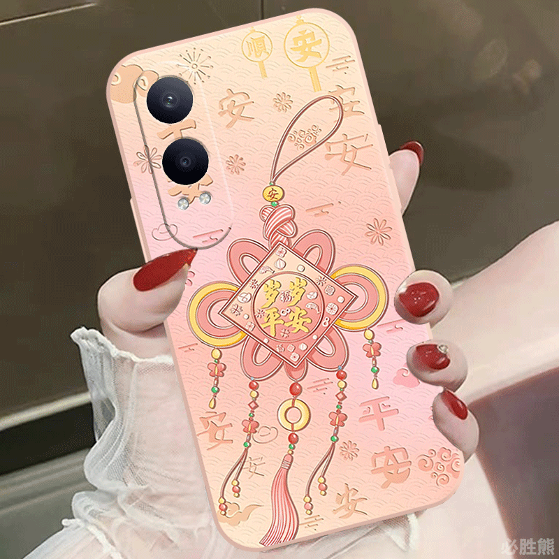 国风寓意适用oppok12x手机壳新款k12plus保护套k11x/k11/k10活力版磨砂k9x/x9s/k9全包镜头防摔简约液态硅胶