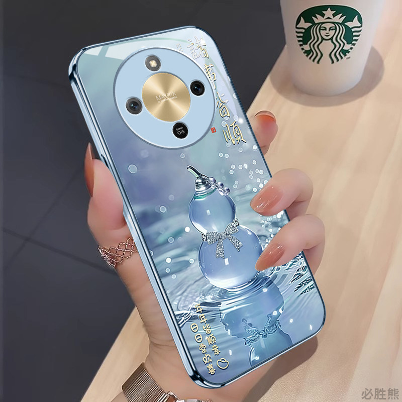 顺意葫芦适用荣耀x70手机壳新款荣耀x60i保护套x50pro/x60i/x40防摔i/se/max竞速版荣耀9X/8X简约女款高级感