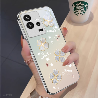 适用iqoo11玻璃手机壳简约