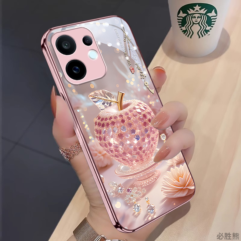 水晶苹果适用vivos30手机壳新款s30promini保护套vivos20/19/s18/s17防摔s16/s15/s10简约pro/t/e简约全包边