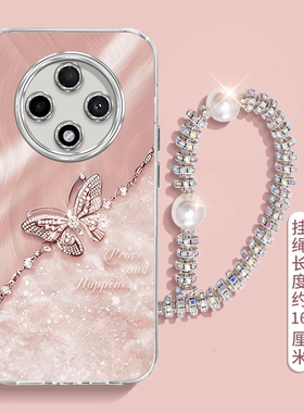 蝴蝶项链适用oppoA3pro手机壳A3por/A2套A1羽纱a97外壳oppa25G新款opa2pro全包0ppoA93防摔opopA58硅胶a57软