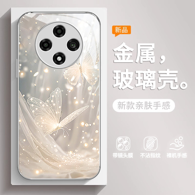 梦幻蝴蝶适用oppoa3pro手机壳新款a1i/A2/a1pro保护套oppoa97/a96/a95全包a93s女款A58/A55简约a1s超薄玻璃壳