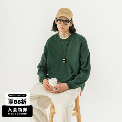 taobao agent 714street, solid autumn T-shirt, Japanese sweatshirt, long-sleeve