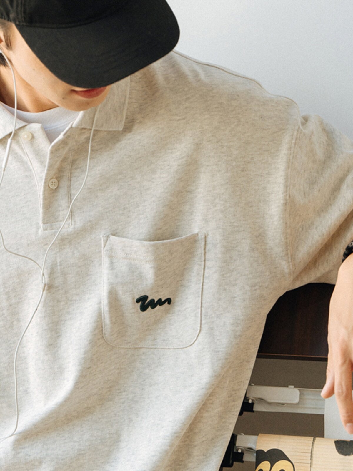 714STREET TRENDY CASUAL POLO SHIRT MENS SUMMER NEW T-SHIRT TOP MENS JAPANESE LAPEL SHORT SLEEVE T-SHIRT