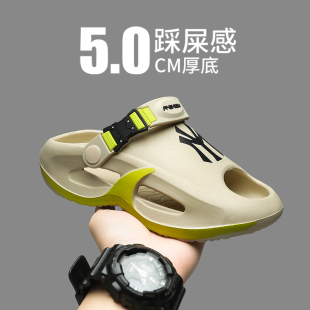 2026新款洋基队拖鞋男室外穿网红时尚个性潮牌ny沙滩运动凉拖鞋夏