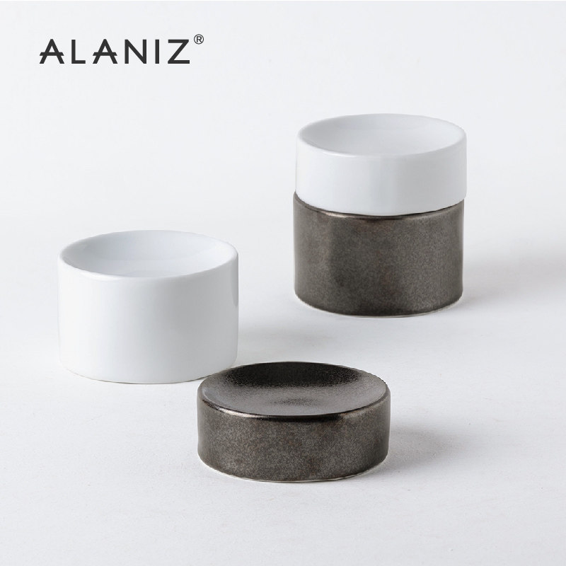alaniz陈曼高矮碟欧式西餐摆盘小菜碟陶瓷轻奢餐具小吃碟冷菜碟_虎窝淘
