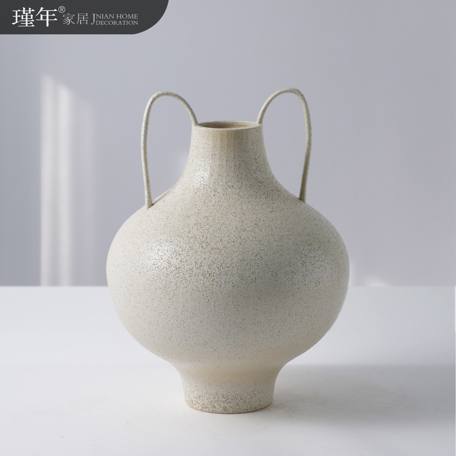 3D打印白色陶瓷花瓶客厅装饰品现代极简线条纹路花器创意艺术摆设