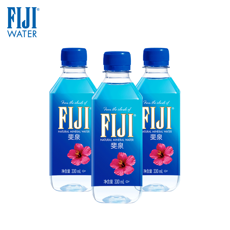 斐泉fiji天然矿泉水斐济进口高端饮用水小瓶装330ml6/12瓶山泉水