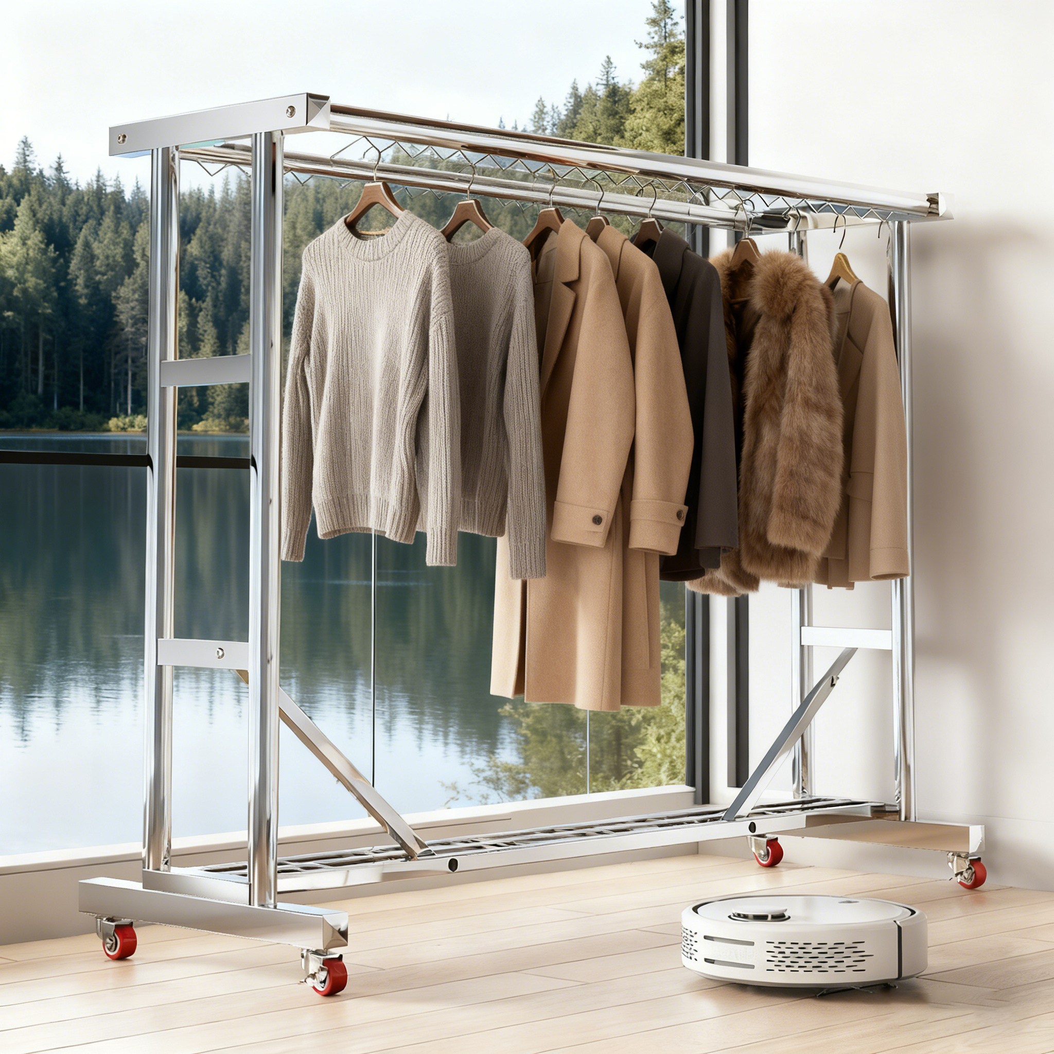 【德邦快运】不锈钢晾衣架落地