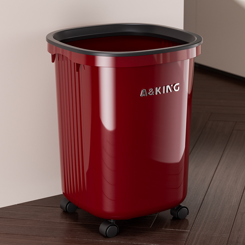 滑轮垃圾桶客厅可移动卧室纸篓