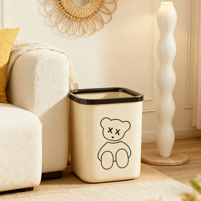 奶油风客厅家用垃圾桶大号办公室