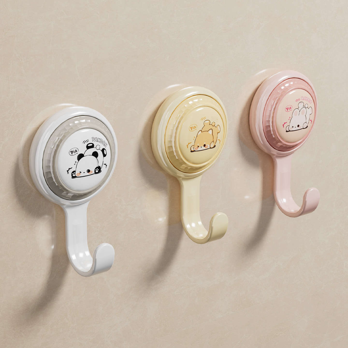 卡通旋转挂钩免打孔强力承重粘贴