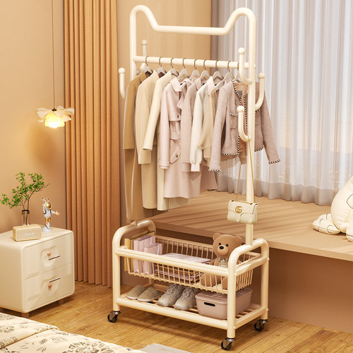 衣架落地卧室挂衣架室内挂衣服架子可移动家用客厅房间简易衣帽架