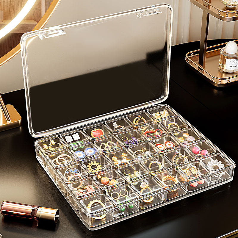 首饰盒收纳盒便携式高档精致耳环项链耳钉耳饰戒指防氧化饰品盒,收纳整理,首饰盒,淘宝优惠券,粉丝福利购,淘宝优惠卷