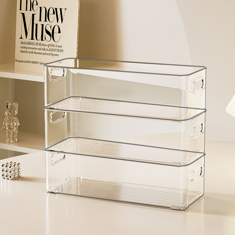 收纳盒桌面长条窄长型长方形亚克力透明杂物袜子小物件整理塑料盒,收纳整理,桌面收纳盒,淘宝优惠券,粉丝福利购,淘宝优惠卷