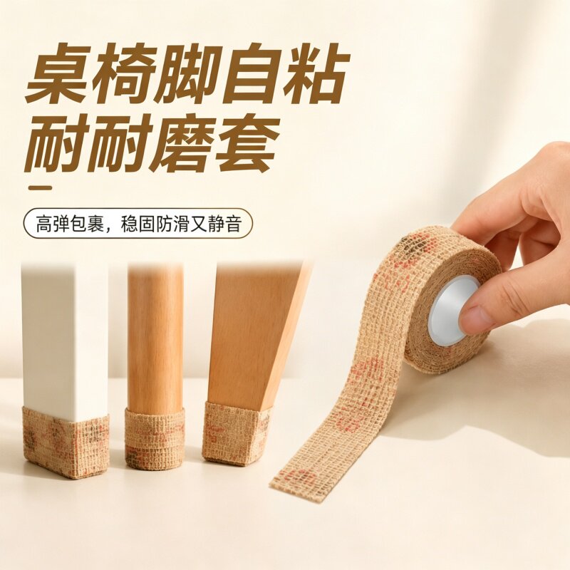 蹬腿桌椅椅子保护垫自粘弹力绷带家用万能家具防噪耐磨通用保护套