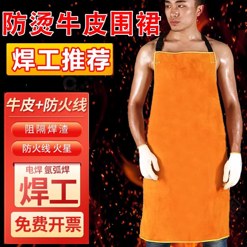 牛皮电焊围裙耐磨耐高温焊工防烫