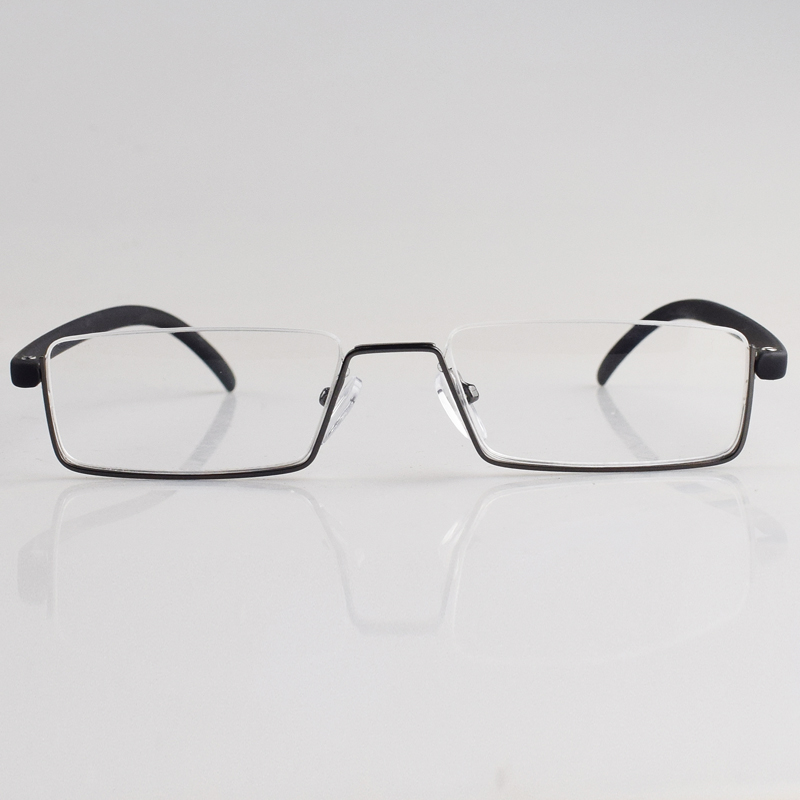 下半框近视眼镜男有度数 小众设计长方形框架变色防蓝光小框