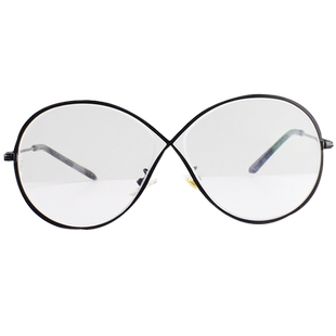 同款眼镜框近视有度数防蓝光框架黑框个性圆形大圆脸