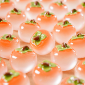 创意仿真夜光柿子萌粒立体大水果DIY饰品配件桌面柿柿如意小礼物