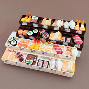 创意仿真日式 饰配件 寿司食玩微缩超市货架模型迷你鳗鱼饭微景观装