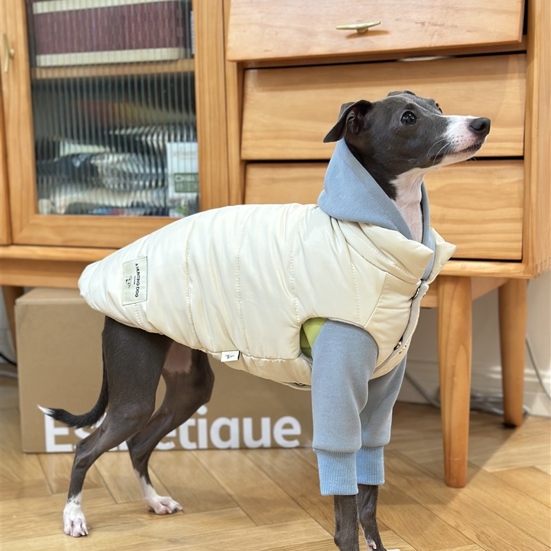 灵缇犬冬季厚款绗棉马甲双层绗棉厚实保暖性强灵缇惠比特衣服