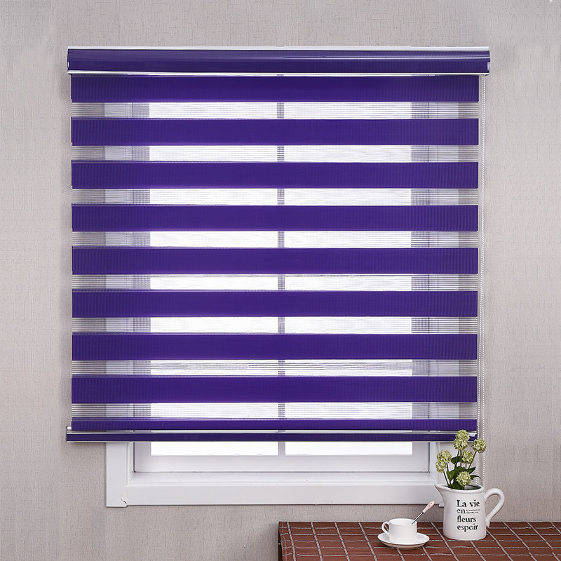 百叶窗帘免打孔升降全遮光手拉卫生间办公室客厅浴室成品防水卷帘