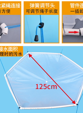 中央空调清洗罩工具全套天井机接水罩内机顶吸天花机清洗防水套罩