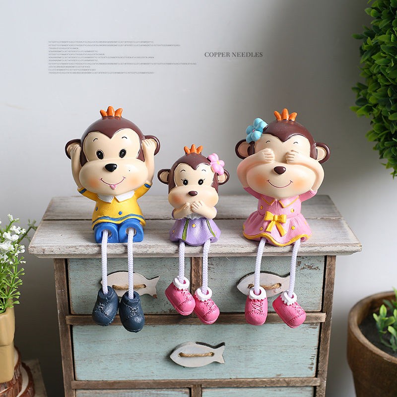 客厅电视柜酒柜房间装饰品摆件卡通吊脚娃娃结婚礼物家居卧室摆设