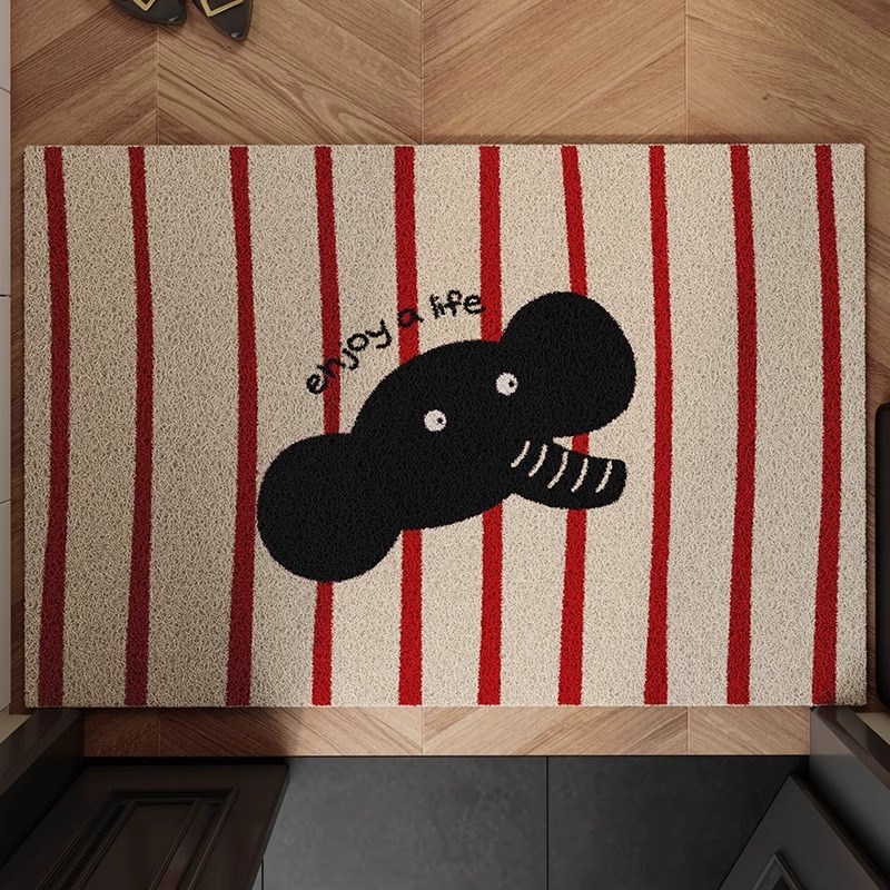 2024新款入户门地垫网红可爱大象家用进门丝圈地垫可裁剪防滑门垫