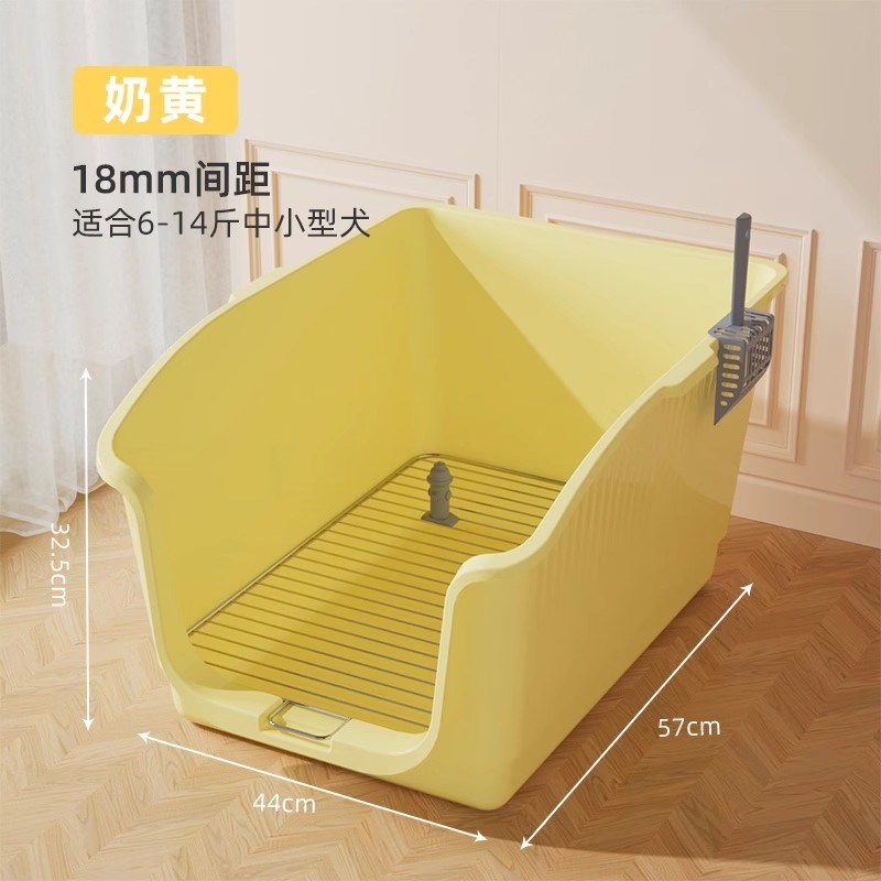 狗厕所高围栏狗加高尿盆不锈钢中小型犬专用防踩屎狗狗公狗上厕所图片